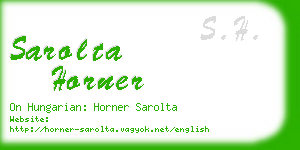 sarolta horner business card